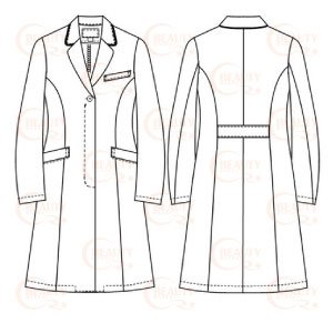 画像3: 女子ドクターコート　ホワイト（業務用）【白衣・制服】