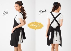 画像8: ブラックジュエルエプロン【ブラック】