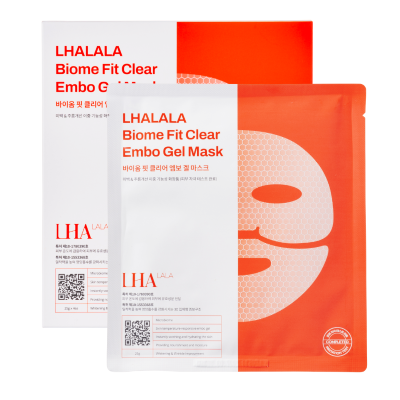 【専】LHALALA（ララピール）バイオムフィットクリアゲルマスク25g　10箱（40枚）セット
