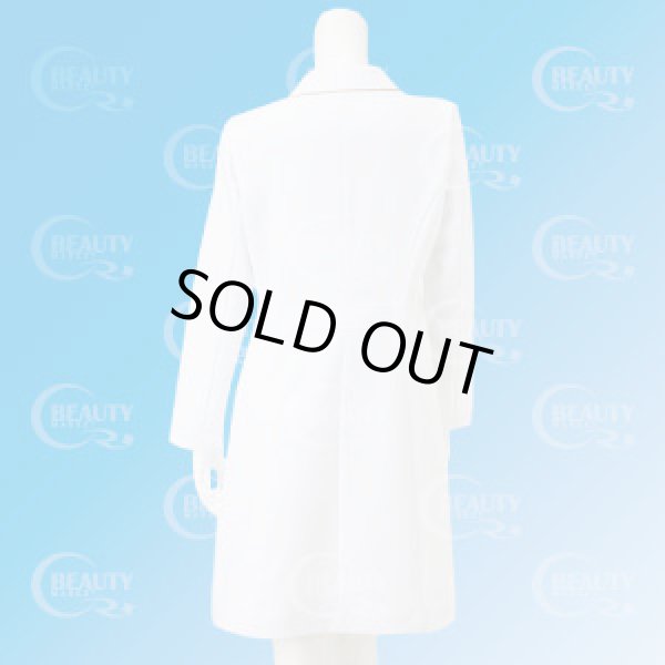 画像2: 女子ドクターコート　ホワイト（業務用）【白衣・制服】 (2)